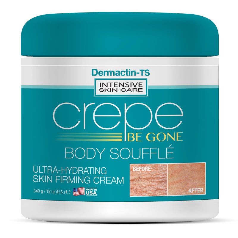 Dermactin Crepe Be Gone Body Souffle Classic  Large 12 ounce  Ultra Hydrating Crepe Skin Firming Cream for NeckChest Arms  Legs